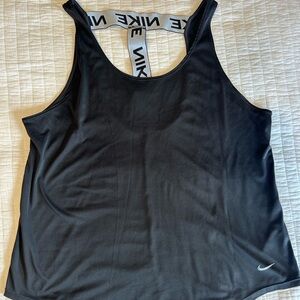 Nike Black Racerback Tank with Branded Strap